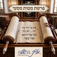 פרשת מטות מסעי – הרב משה פורת